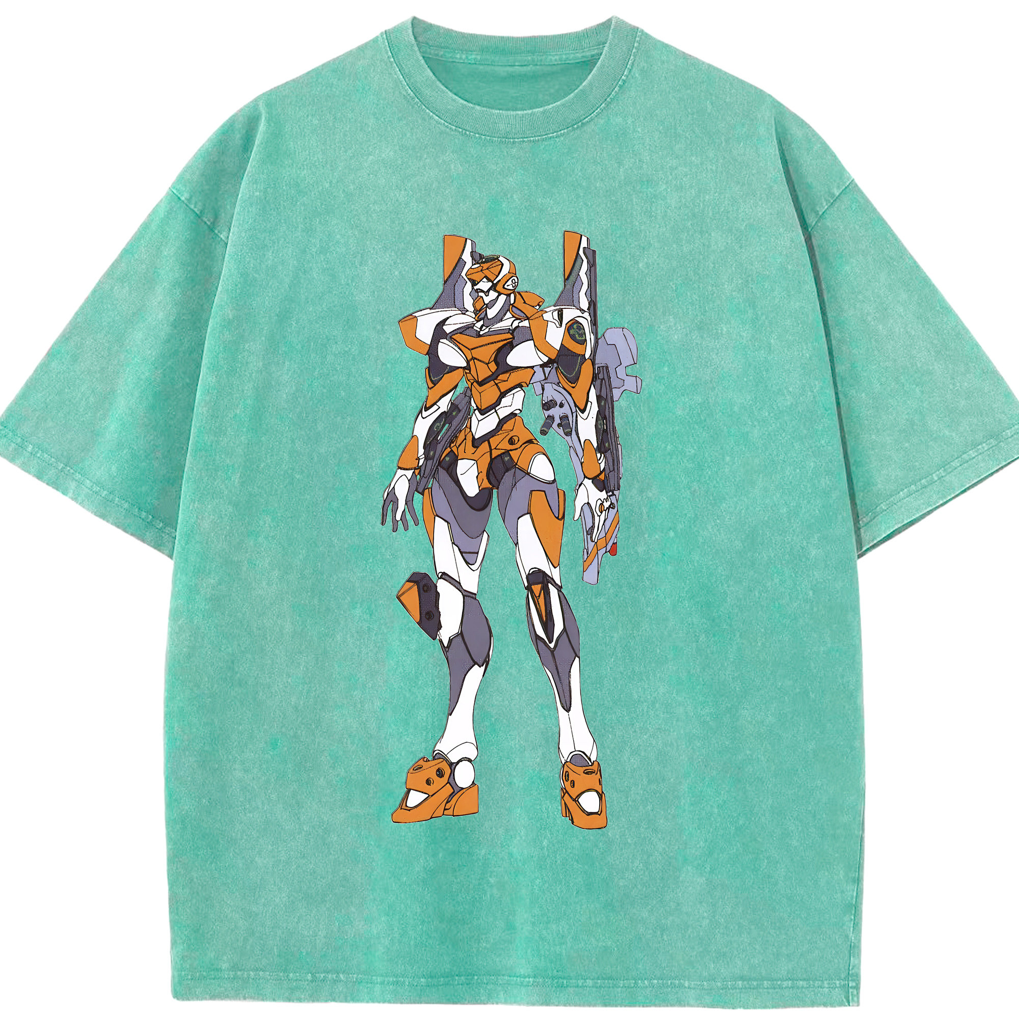 （画像用） EVA 新世紀エヴァンゲリオン 綿100% ヴィンテージ風 半袖Tシャツ（フロントプリント）